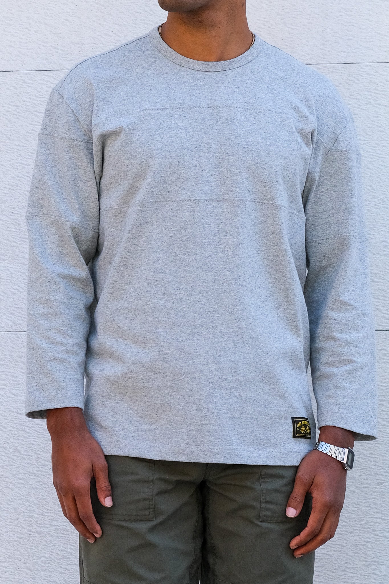 MIDWEIGHT VINTAGE FOOTBALL JERSEY - GRAY