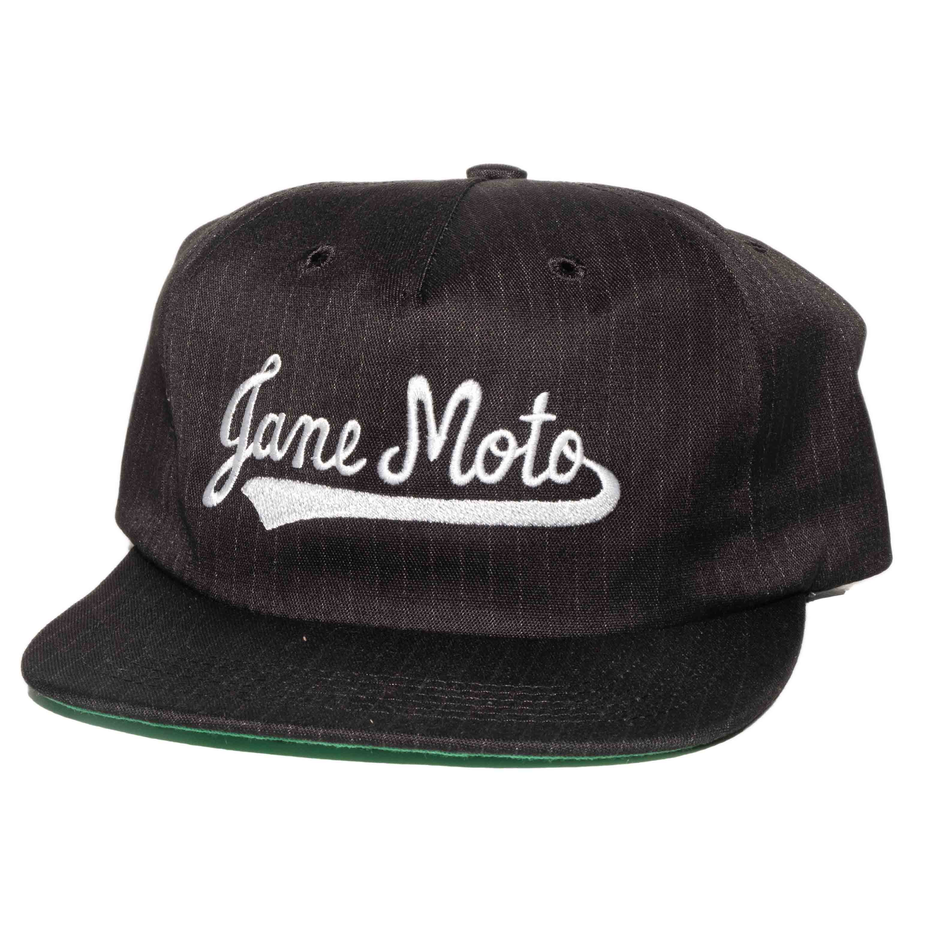 "Jane Moto" Ball Cap - Black Pinstripe