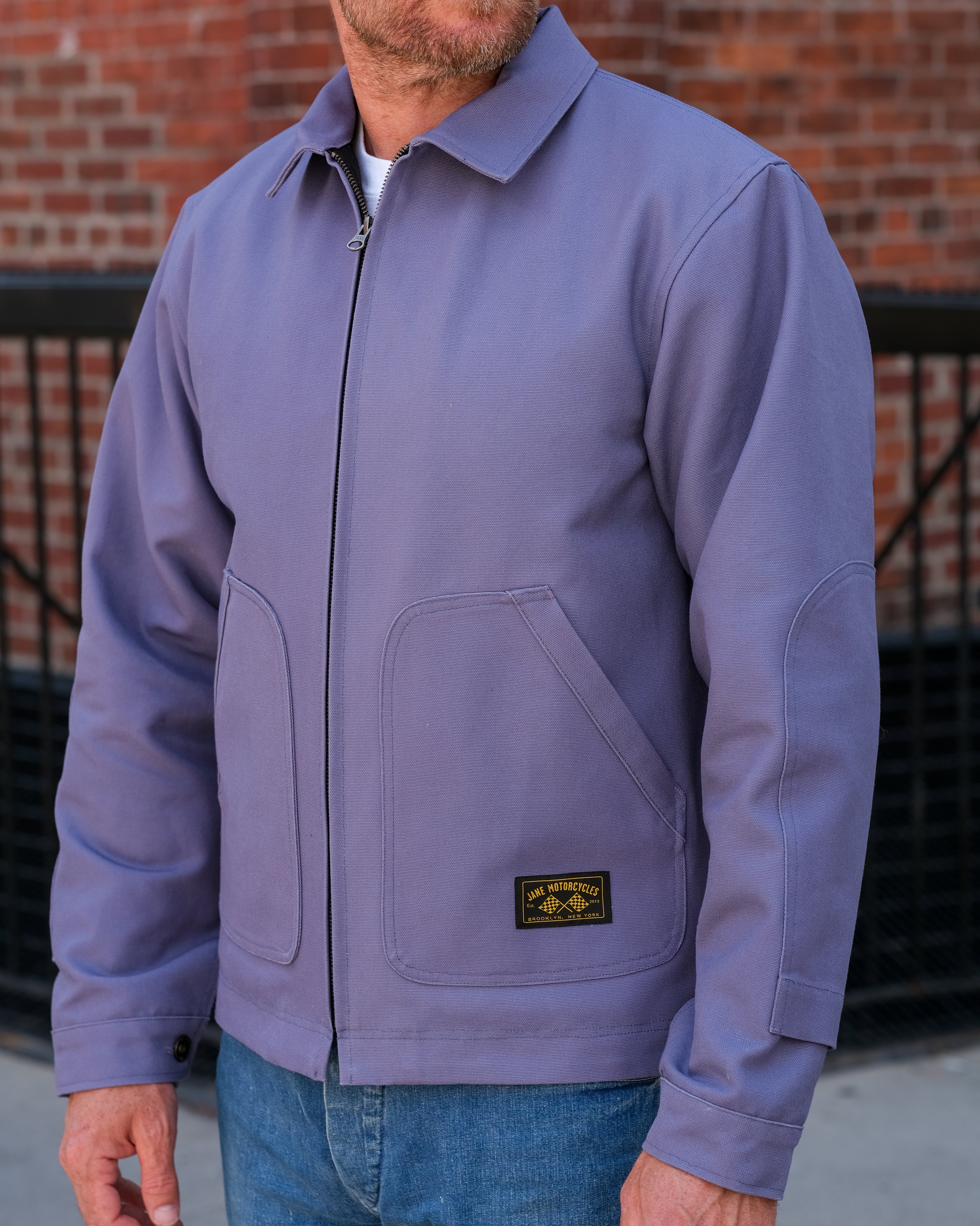 Lined Mechanic's Jacket - Blue Violet Canvas