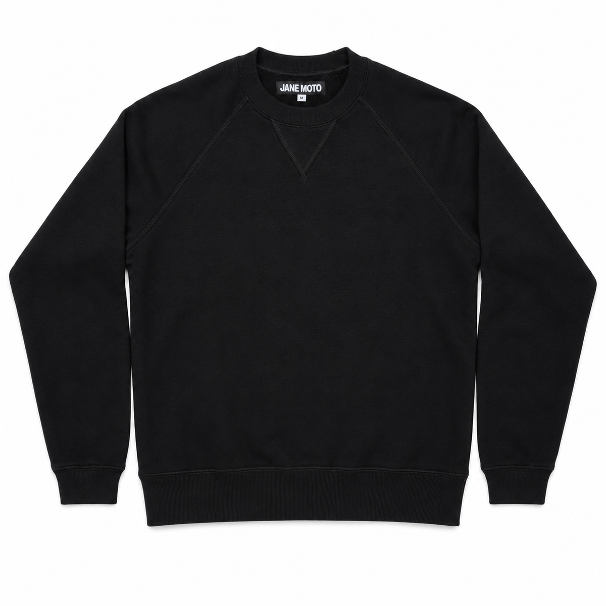 ORGANIC COTTON CREWNECK SWEATSHIRT - FADED BLACK
