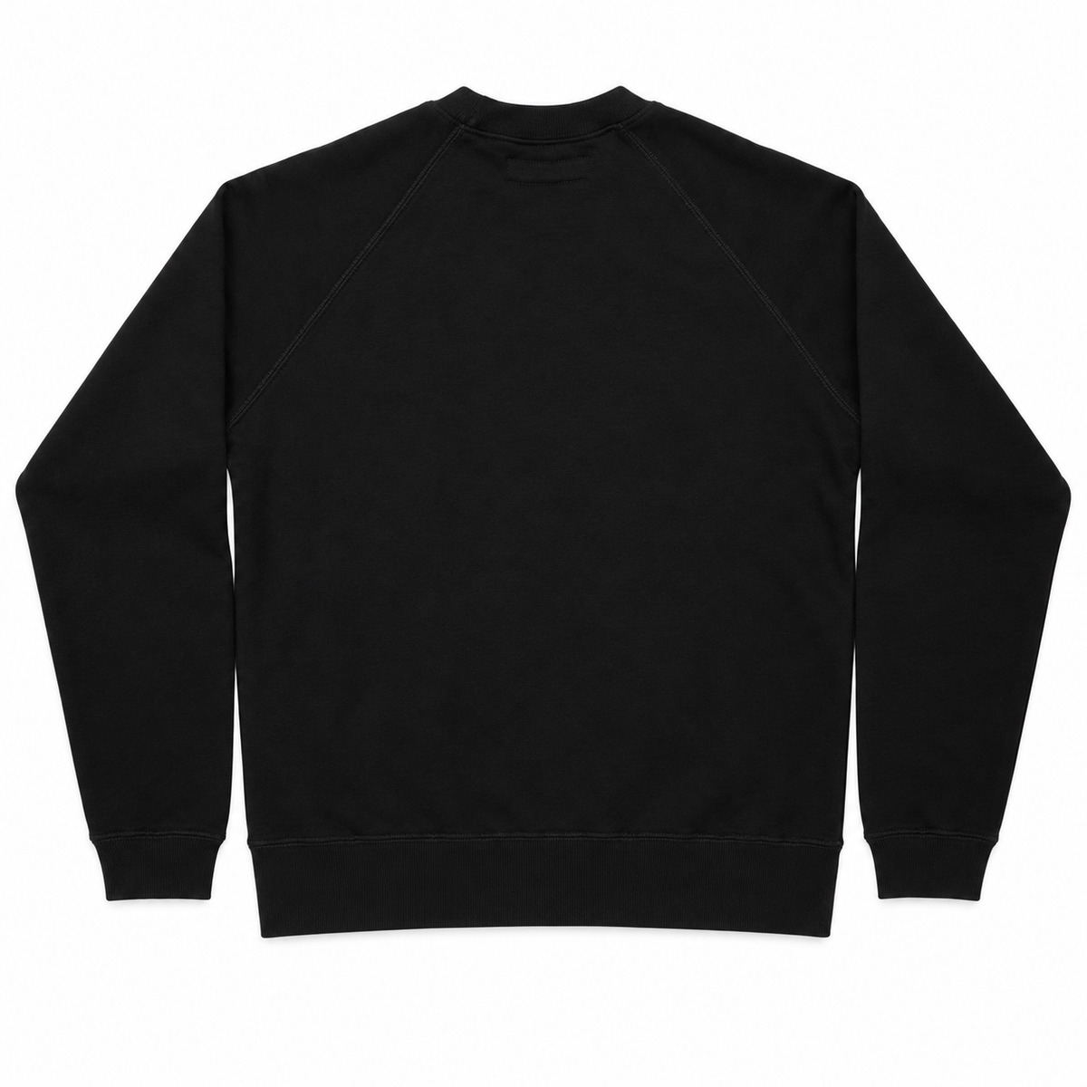 ORGANIC COTTON CREWNECK SWEATSHIRT - FADED BLACK