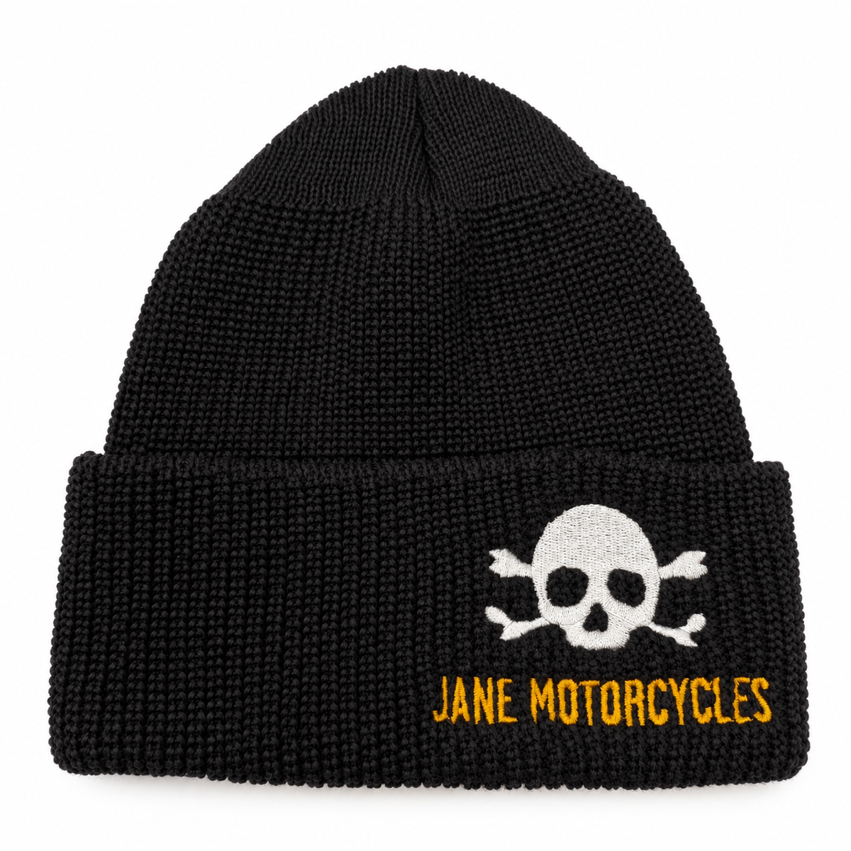 MERINO WOOL WATCH CAP - SKULL AND CROSSBONES