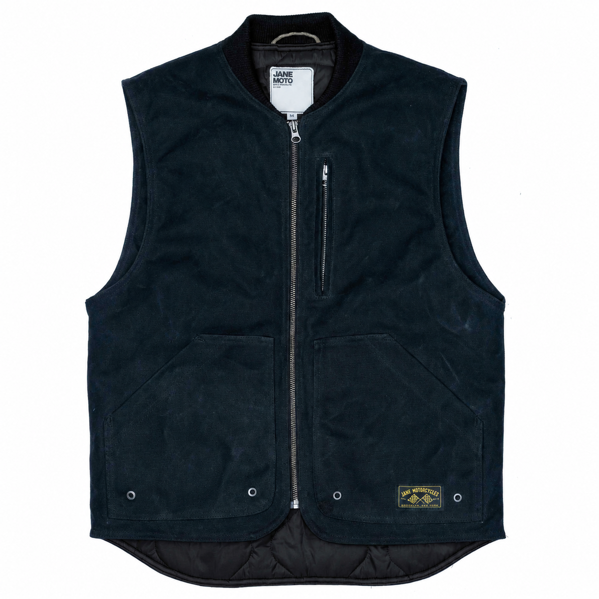 THE BQE Heavyweight Waxed Canvas Vest - Black