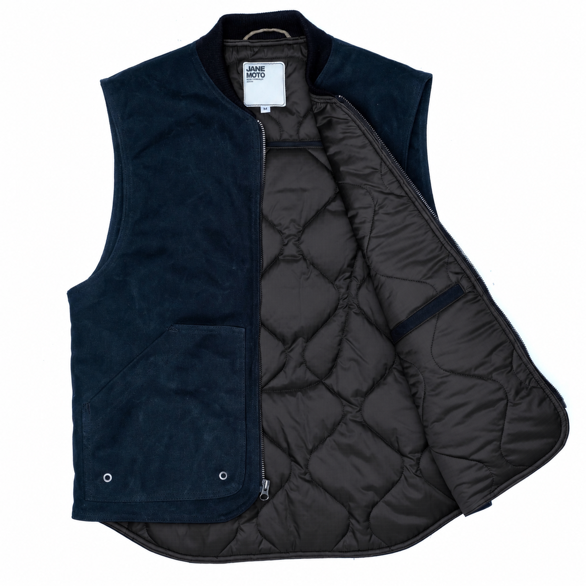 THE BQE Heavyweight Waxed Canvas Vest - Black