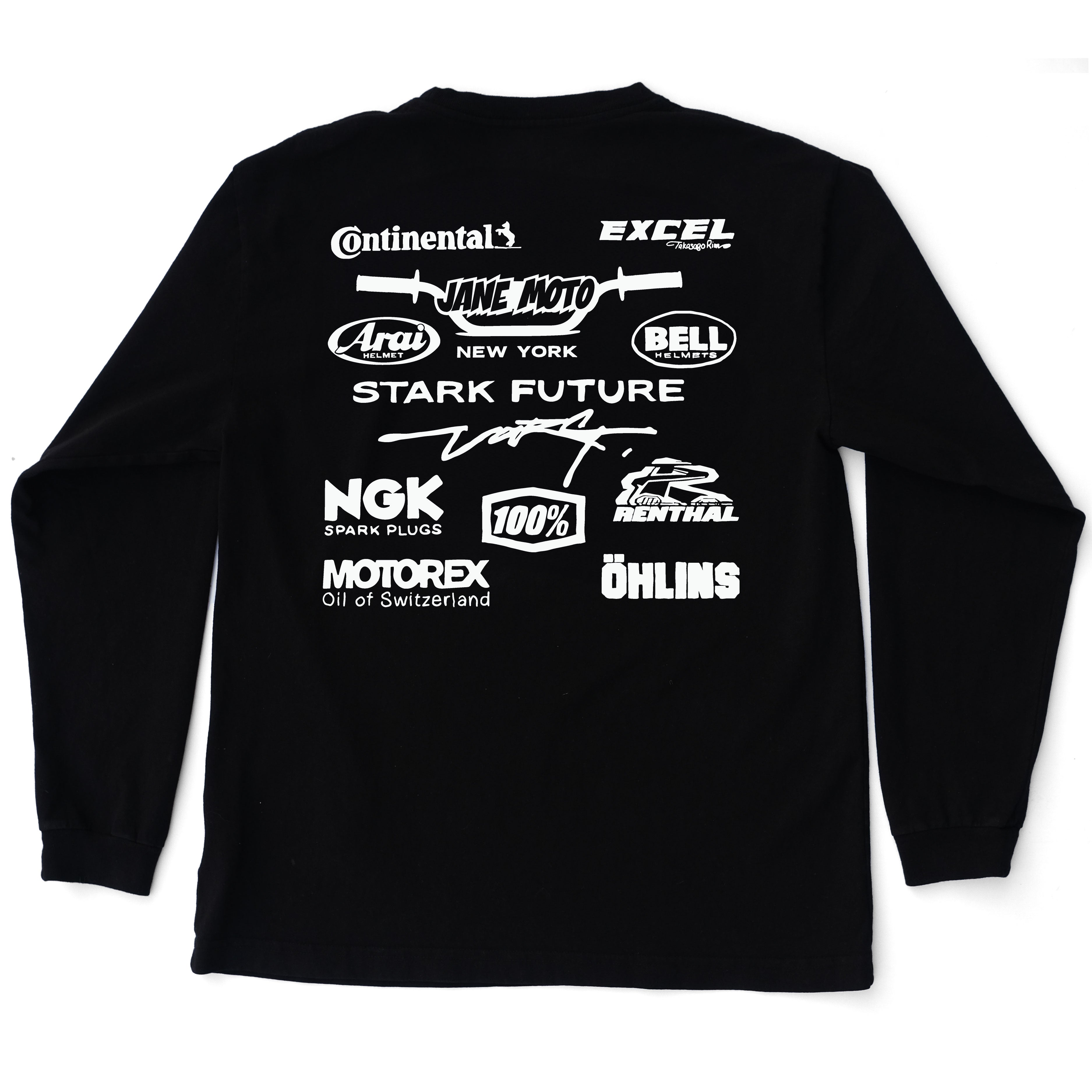 SPONSOR LONG SLEEVED T-SHIRT-Black