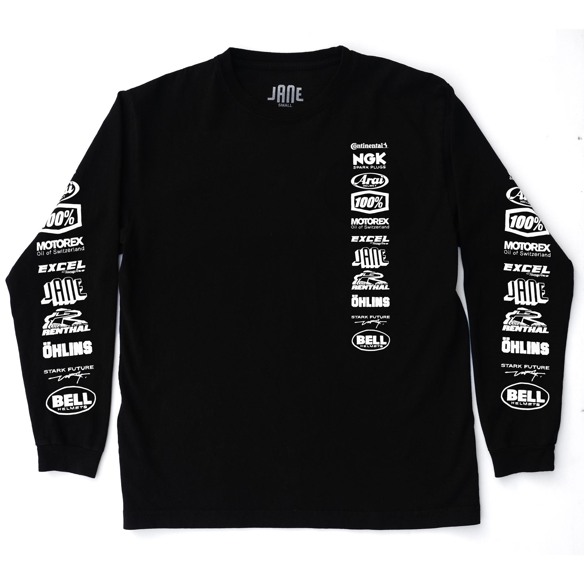 SPONSOR LONG SLEEVED T-SHIRT-Black