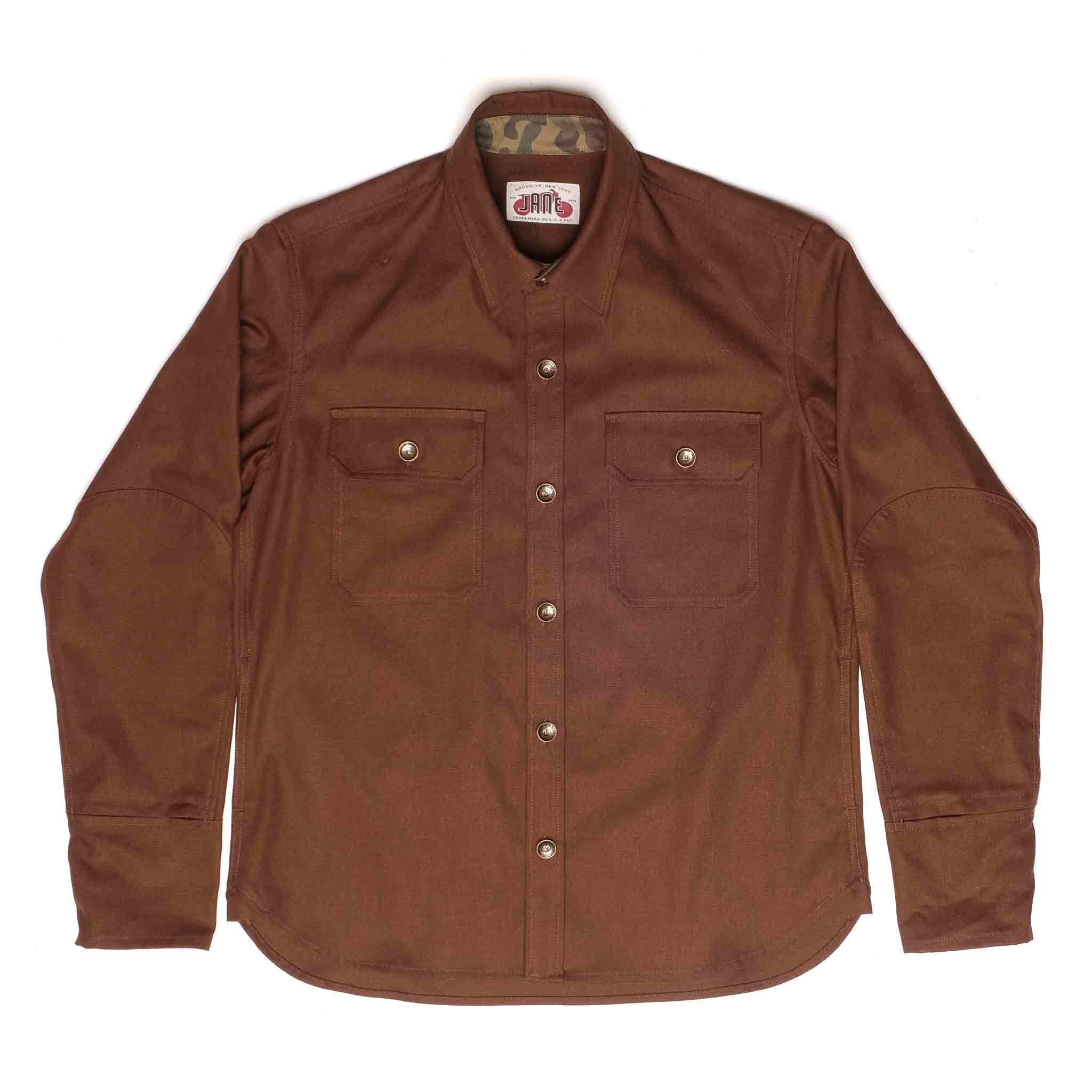 The Mercer Riding Shirt - 10oz Organic cotton canvas - Nutmeg