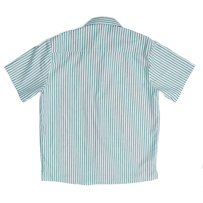 Camp Collar Shirt - Green Stripe