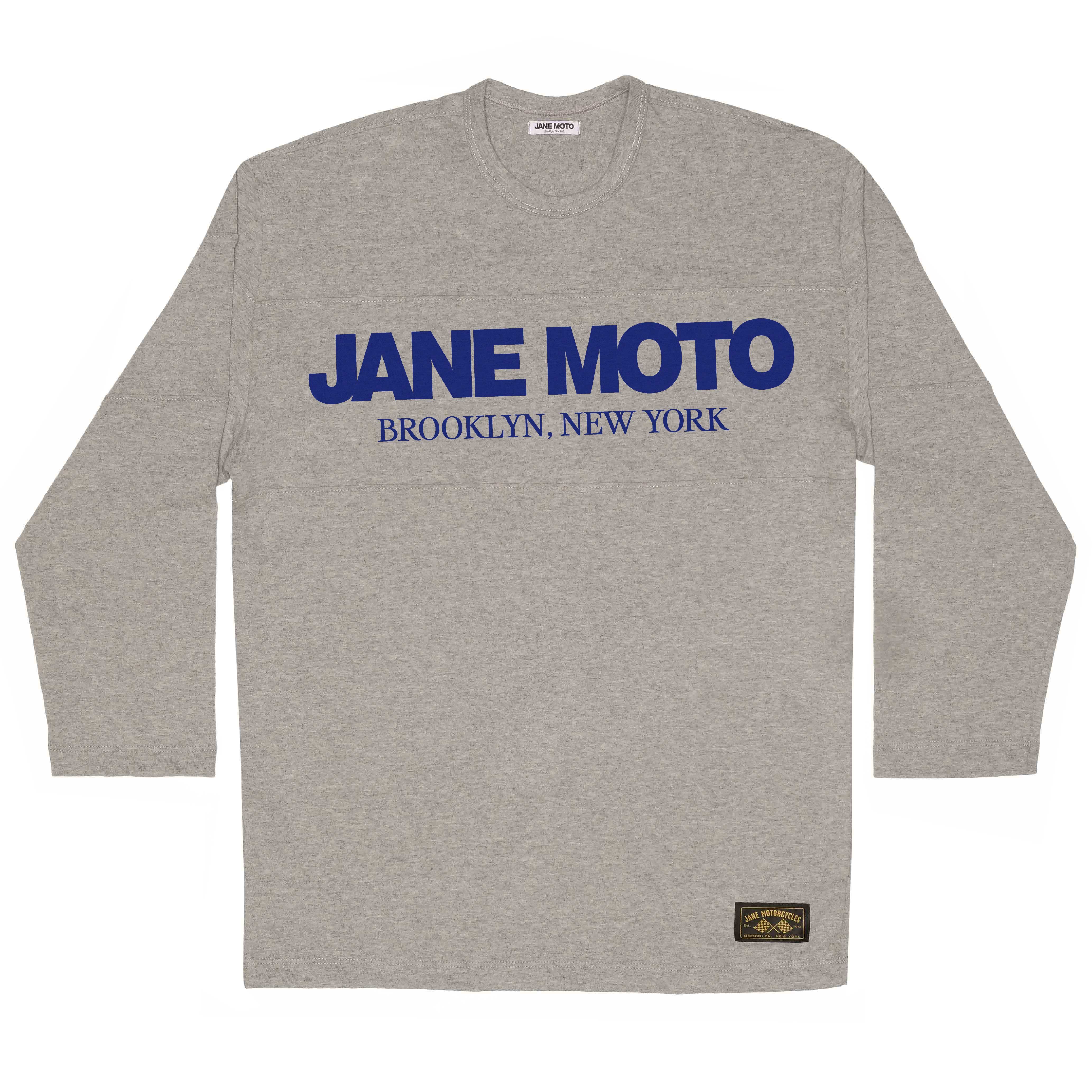 JANE MOTO - MIDWEIGHT VINTAGE FOOTBALL JERSEY - GRAY