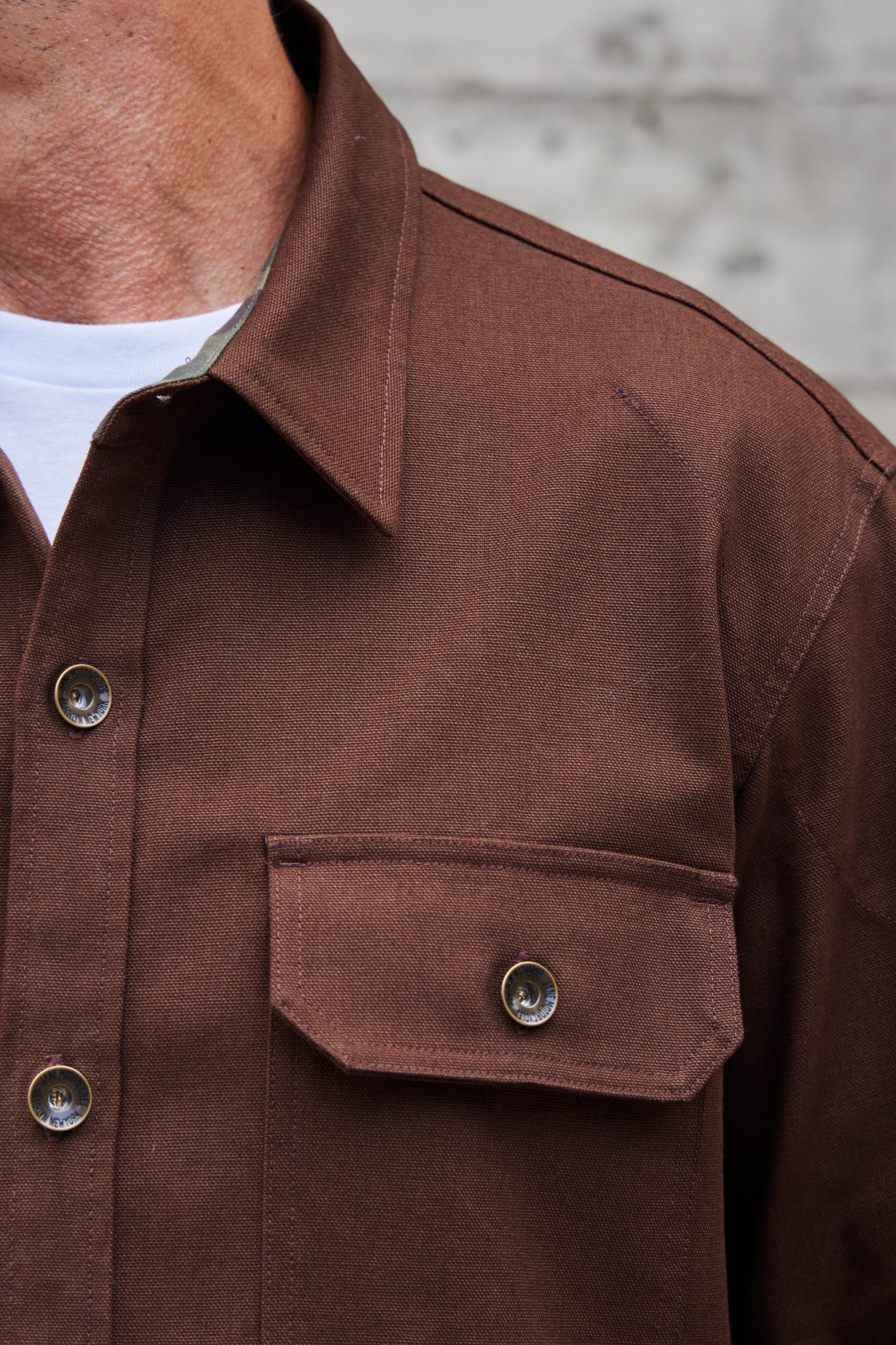 The Mercer Riding Shirt - 10oz Organic cotton canvas - Nutmeg