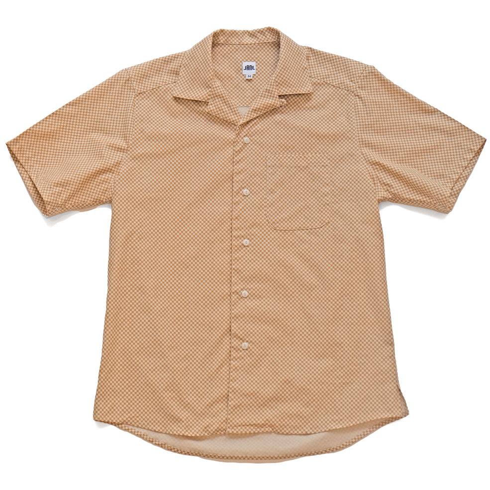 Camp Collar Shirt - Mustard Check
