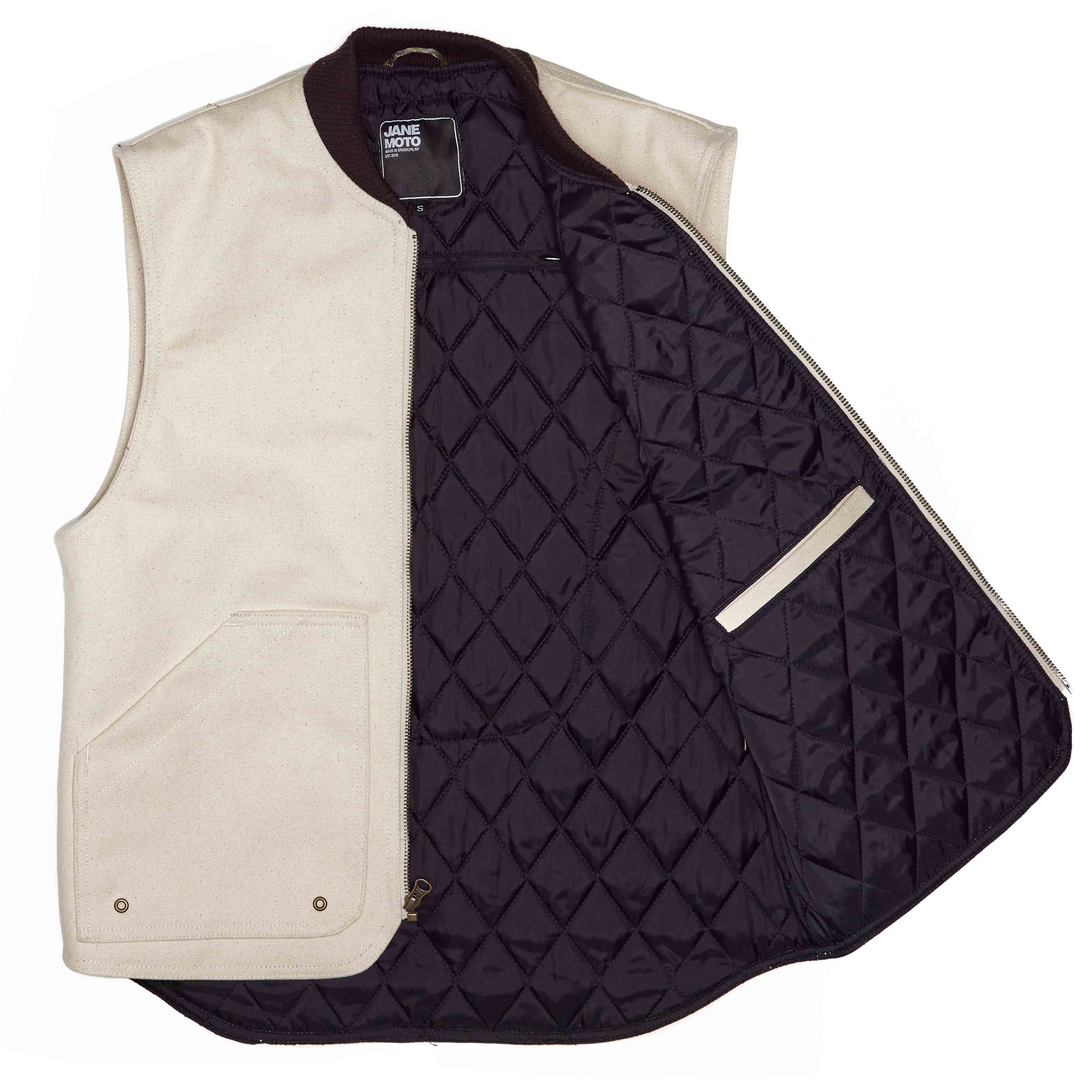 BQE Heavyweight Canvas Vest - NATURAL