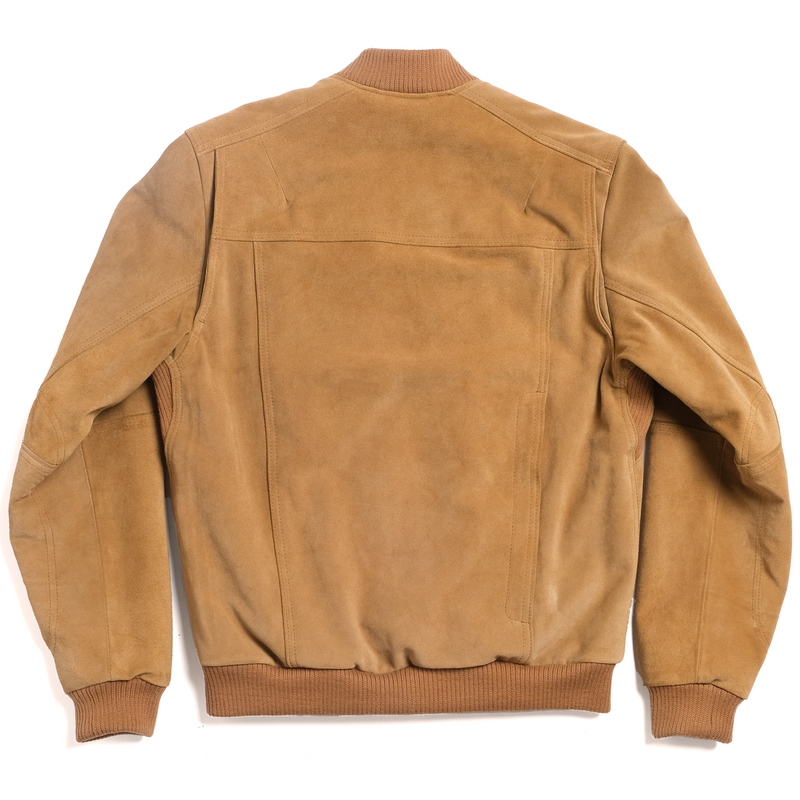 THE MARCY Suede Bomber - TAN