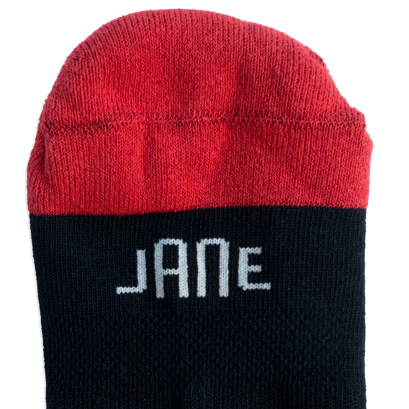 Jane Crew Sock - Black/Red