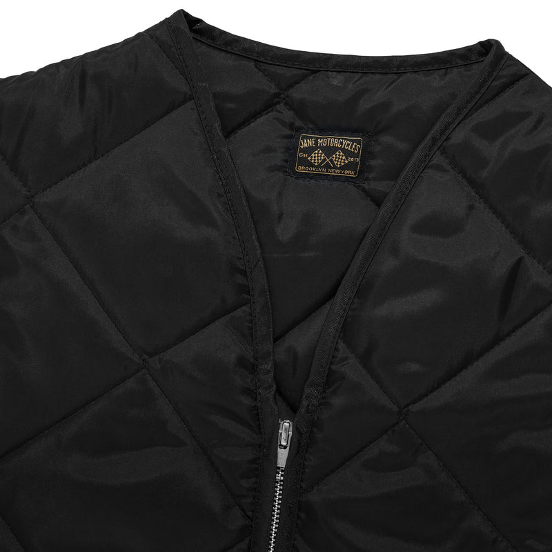 THE UNION QUILTED VEST - Black