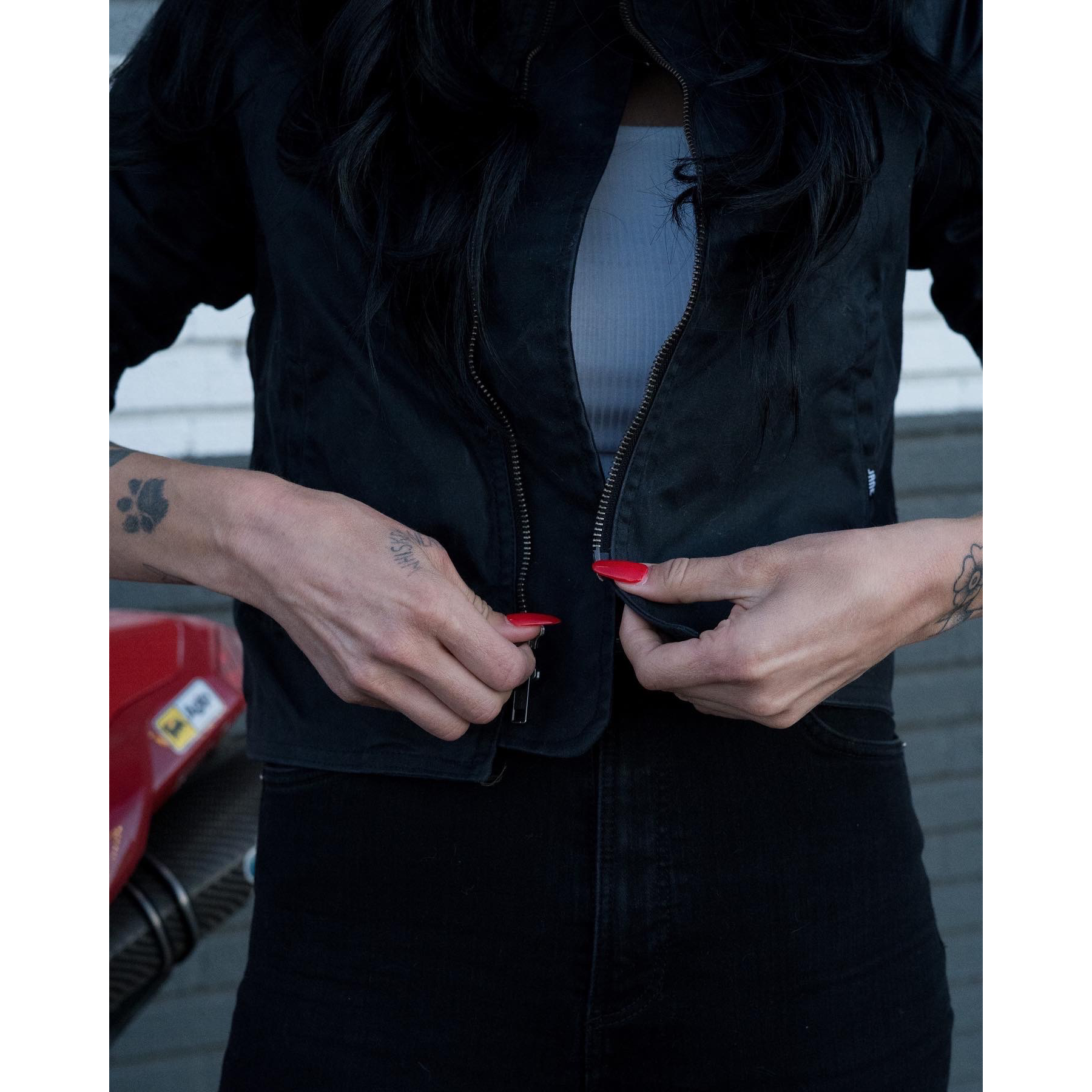 The Women's Driggs Waxed Canvas Black Riding Jacket