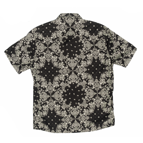 Camp Collar Shirt - Paisley - Black