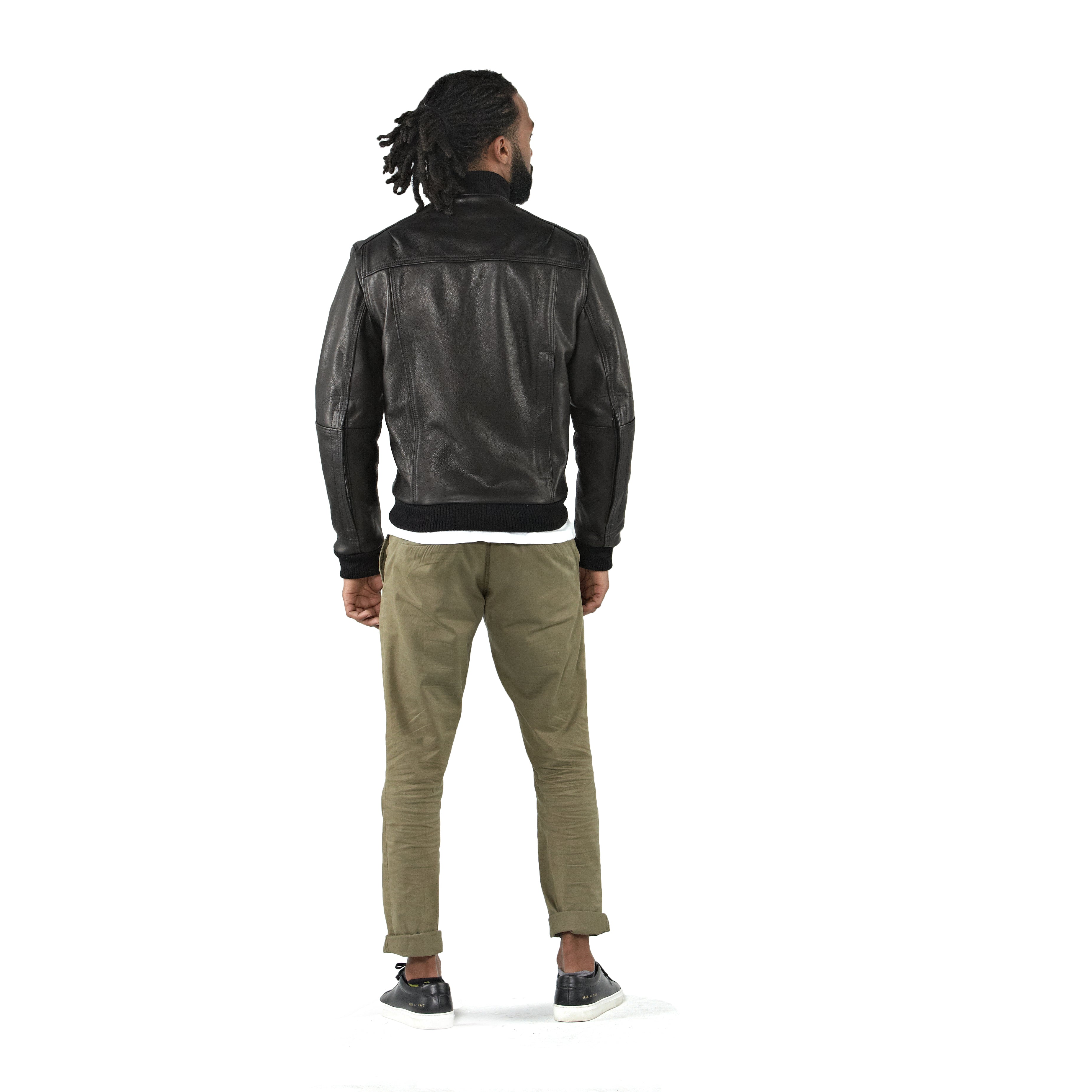 THE MARCY Leather Bomber