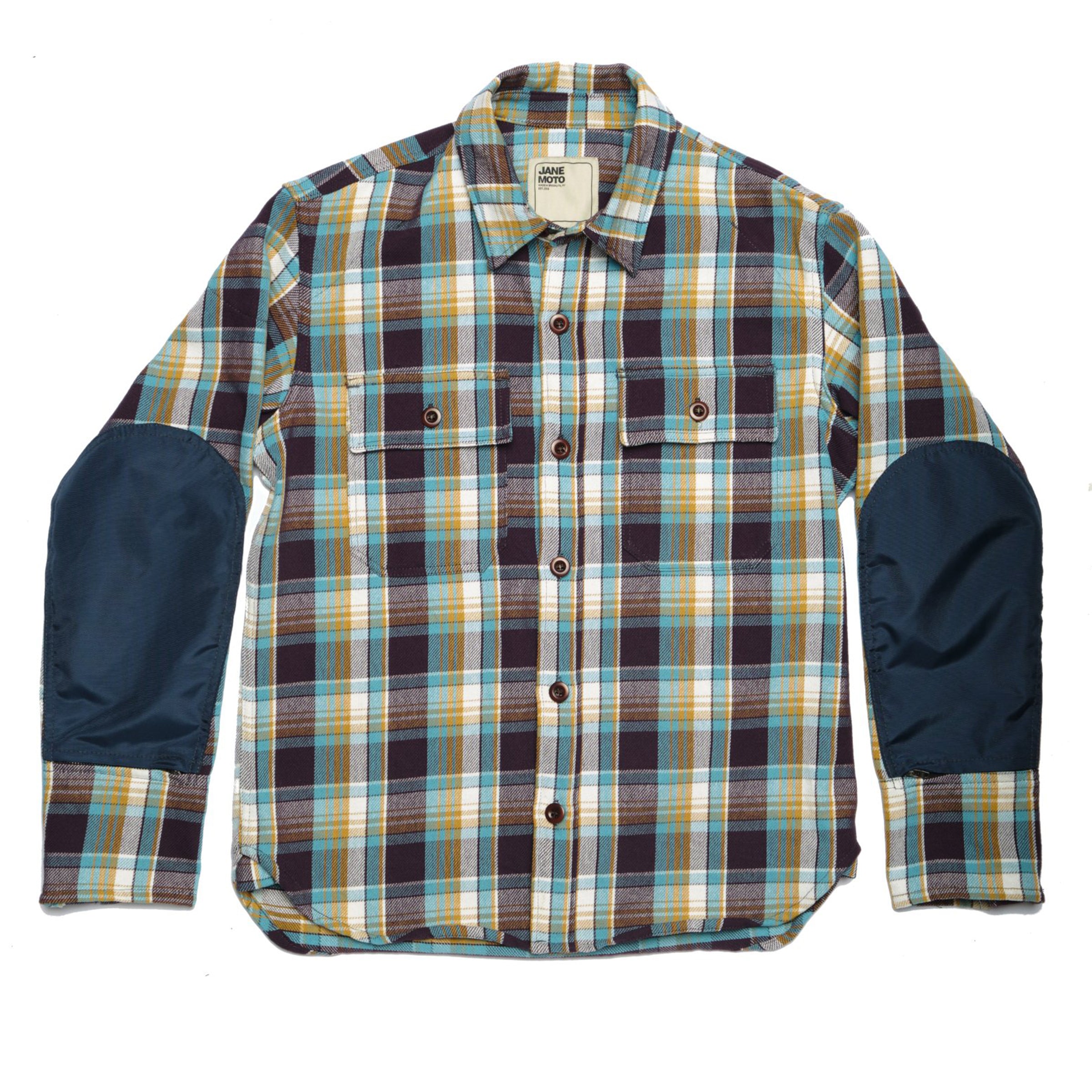 THE MERCER Riding Shirt -Blue Plaid Flannel - Limited Edition